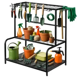 organizer-na-narzedzia-ogrodowe-stojak-regal-z-haczykami-3-poziomy-metalowy