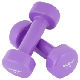 zestaw-hantle-winylowe-2x-20-kg-maxxiva-fioletowe-ciezarki-fitnes-hantelki
