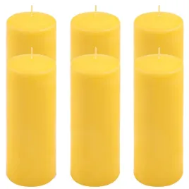 swiece-stolowe-zolte-6-szt-20x75-cm-swieczki-walcowe-tradycyjne-kolumnowe