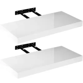 2x-biala-polka-w-polysku-nascienna-wiszaca-volato-30-cm-ukryte-mocowania