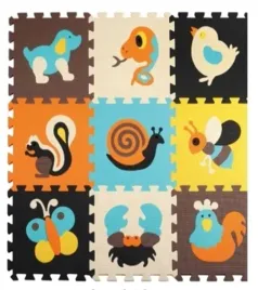 mata-edukacyjna-piankowa-puzzle-zwierzatka-kolorowa-85-x-85-cm-9-elementow