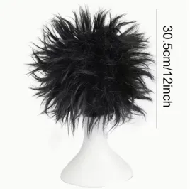meska-peruka-cosplay-krotka-czarna-warstwowa-anime-halloween-fluffy-hair