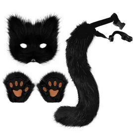 maska-kot-cosplay-furry-ogon-lapki-mitenki-wilk-lis-futrzak-zestaw-3szt