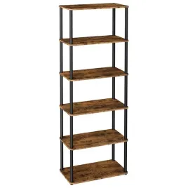 songmics-regal-industrialny-6-polek-vintage-brazowo-czarny-173x60cm