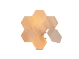 nanoleaf-elements-hexagons-zestaw-7-paneli-swietlnych-led-wyglad-drewna-marka-nanoleaf