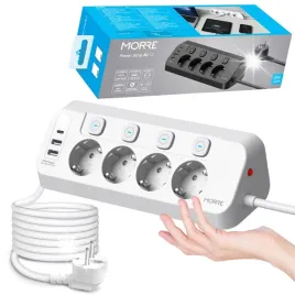 listwa-zasilajaca-narozna-4-gniazda-230v-2x-usb-c-2x-usb-a-2m-biala-m412