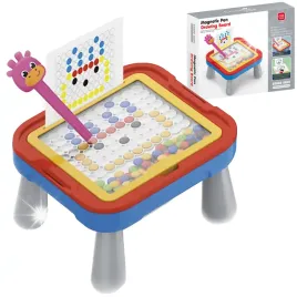 edukacyjna-tablica-magnetyczna-zmazywalna-suchoscieralna-2w1-stolik-pisaki