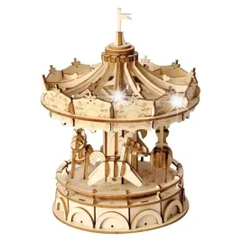 puzzle-3d-robotime-karuzela-174-elementy-drewniana-lamiglowka-prezent