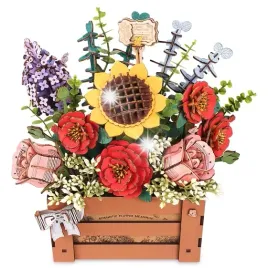 kwiaty-drewniana-skrzynka-robotime-drewniany-model-puzzle-konstrukcyjne-3d