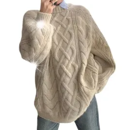 sweter-damski-gruby-cieply-over-size-pleciony-bezowy
