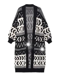 sweter-damski-kardigan-dlugi-w-azteckie-wzory-pasy