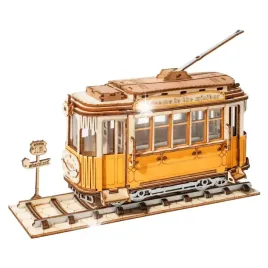 tramwaj-robotime-drewniany-model-puzzle-3d