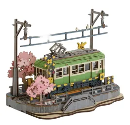 robotime-skladany-ozdobny-model-tramwaj-3d-sakura-journey-diy