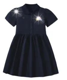bawelniana-sukienka-dziecieca-polo-granatowa-blue-nadruk-tecza-98-104