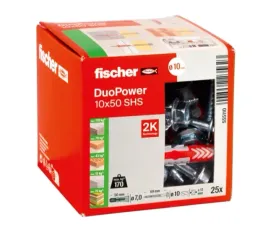 fischer-duopower-10x50-s-mocowanie-uniwersalne-z-wkretem-25szt
