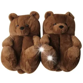 pluszowe-kapcie-misie-niedzwiedz-smieszne-cieple-brazowe-prezent