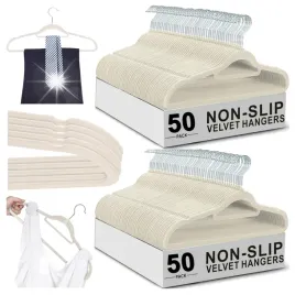 wieszaki-welurowe-na-ubrania-odziezowe-do-szafy-aksamit-premium-100x-bezowe