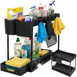 organizer-pod-zlew-2-poziomowy-wysuwany-czarny-regal-kuchenny-polka