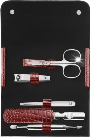 zwilling-classic-inox-zestaw-podrozny-manicure-czerwone-etui-5-elementow