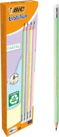 bic-evolution-pastel-hb-olowek-nielamliwy-z-gumka-wytrzymaly-12-sztuk