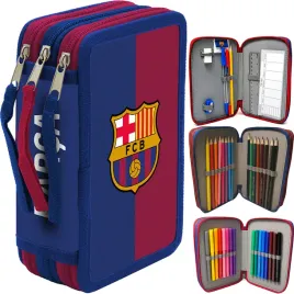 fc-barcelona-piornik-szkolny-trzykomorowy-wyposazenie-kredki-pisaki-barca
