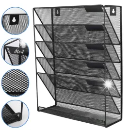 organizer-na-dokumenty-wiszacy-nascienny-a4-metalowy-polki-pojemnik-sciane