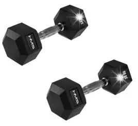 hms-stalowa-hantla-hantelka-ciezarek-do-cwiczen-fitness-10-kg