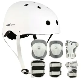 kask-rowerowy-regulowany-ochraniacze-komplet-na-rolki-rower-deskorolke-m