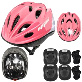kask-rowerowy-regulowany-ochraniacze-komplet-na-rolki-rower-deskorolke-s