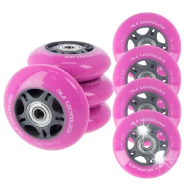 kolka-do-lyzworolek-kauczukowe-72-mm-komplet-8-szt-lozyska-abec-7-rozowe