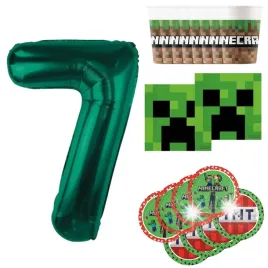 zestaw-8x-kubeczki-8xtalerzyki-serwetki-minecraft-balon-na-7-urodziny