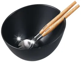 misa-porcelanowa-do-serwowania-salatek-23cm-czarna-z-lyzkami-miska