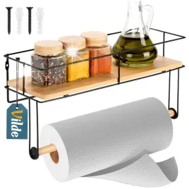 wieszak-na-recznik-papierowy-z-polka-czarny-metalowy-kuchenny-organizer