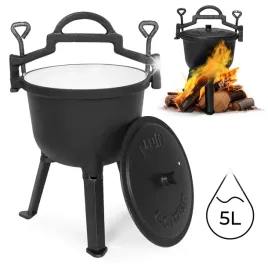 kociolek-zeliwny-emaliowany-5l-stojacy-garnek-mysliwski-ognisko-grill-multi