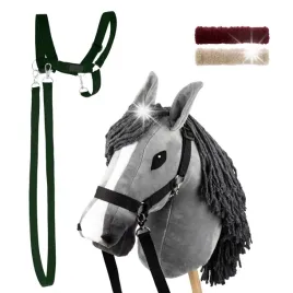 zestaw-skippi-hobby-horse-szary-i-dodatkowy-kantar-ciemny-zielony