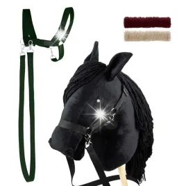 zestaw-skippi-hobby-horse-czarny-i-dodatkowy-kantar-ciemny-zielony