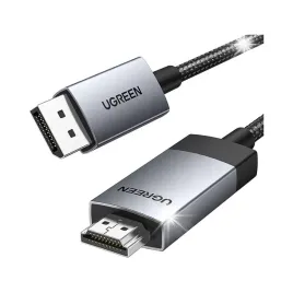 kabel-przewod-displayport-hdmi-4k-60hz-w-oplocie-1m-szary