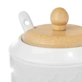 cukierniczka-porcelanowa-biala-z-pokrywka-bambusowa-i-lyzeczka-350-ml
