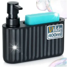 dozownik-plynu-do-naczyn-pojemnik-na-gabke-do-zlewu-czarny-400-ml