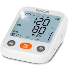 cisnieniomierz-naramienny-sencor-sbp-1150wh-ekran-lcd-pamiec-pomiarow-tetno