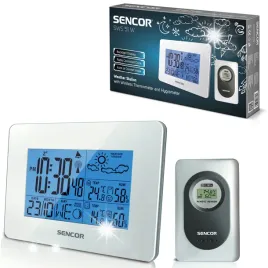 stacja-pogody-z-budzikiem-sencor-sws-51w-zegar-radiowy-czujnik-zewnetrzny