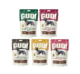 przysmaki-paski-dla-psa-gudi-5x100g-mix-smakow-100percent-miesa-zestaw-testowy