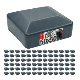 daszek-na-slupek-50x50-nasadka-zaslepka-na-profil-kapturek-grafitowy-100szt
