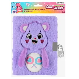 pamietnik-pluszowy-zamykany-a5-80k-care-bears-fioletowy-starpak