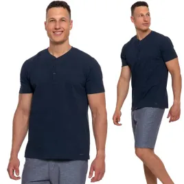moraj-t-shirt-meski-dekolt-rozpinany-krotki-rekaw-bawelniany-granatowy-xl