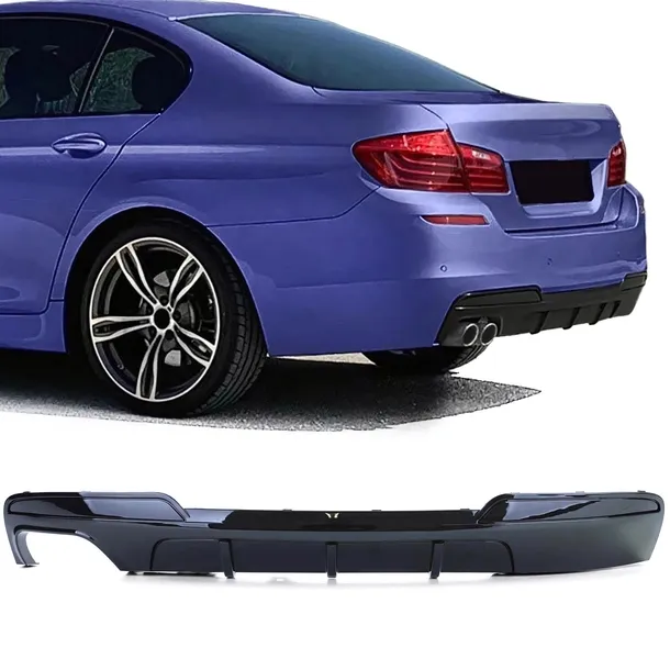 Dyfuzor BMW F10 F11 Czarny Połysk M Pakiet Dokładka zderzaka Spoiler
