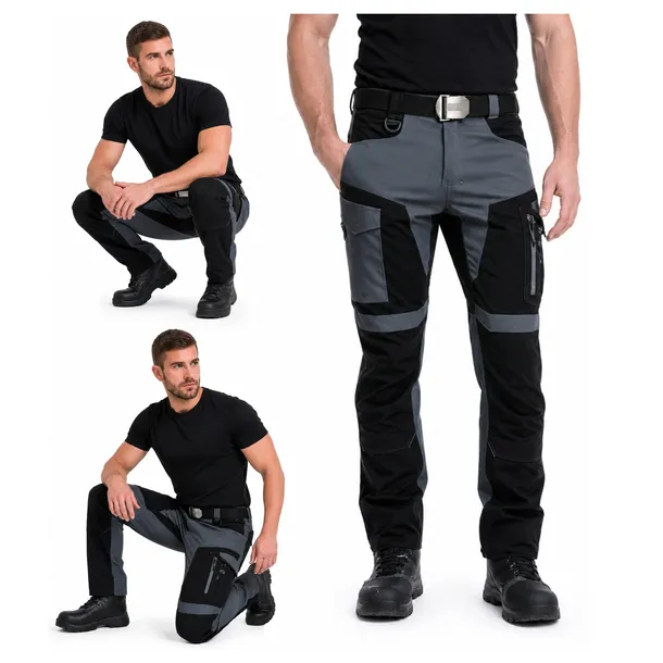 Spodnie robocze męskie Elastyczne ochronne Stretch Softshell BHP Wytrzymałe