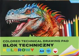 blok-techniczny-a4-10k-kolorowy-dinozaur-starpak