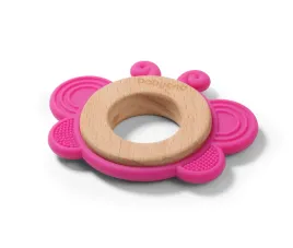 gryzak-drewniany-na-zabkowanie-sensoryczny-babyono-odcienie-rozowego