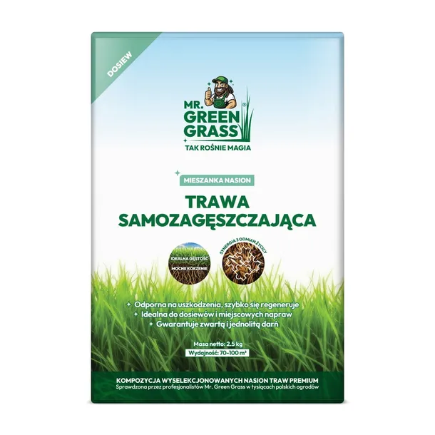 Trawa samozagęszczająca Mr. Green Grass - do dosiewów do 100 m² 2,5 kg
